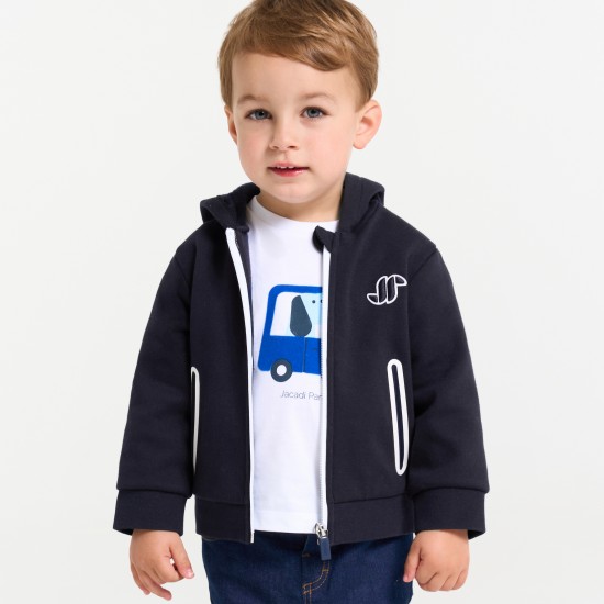 Baby boy fleece zip-up sweatshirt