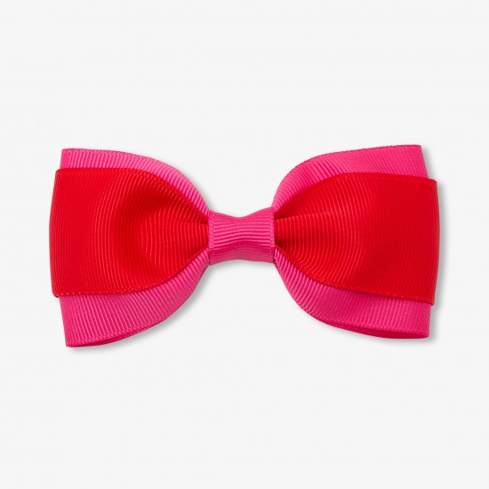 Girl hair clip with color block bow