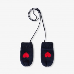 Baby girl knitted mittens