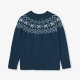 Boy sweater with jacquard collar