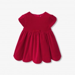 Baby girl Holiday dress in smooth velvet