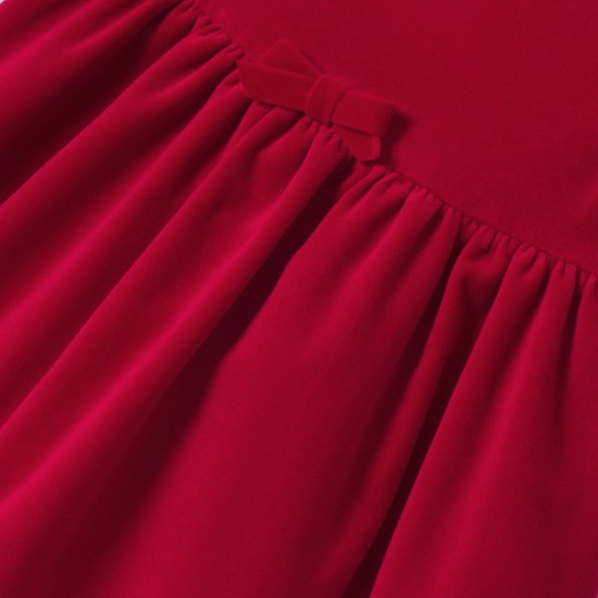 Baby girl Holiday dress in smooth velvet