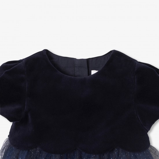 Baby girl two-material  Holiday dress