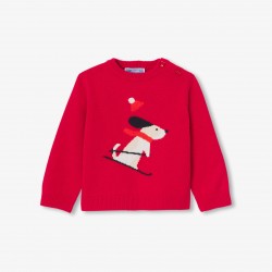 Baby boy intarsia dog sweater