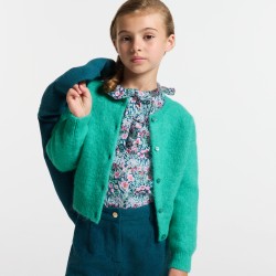 Girl wool and alpaca cardigan Girl wool and alpaca cardigan