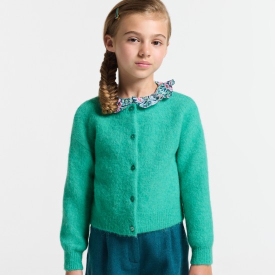 Girl wool and alpaca cardigan Girl wool and alpaca cardigan