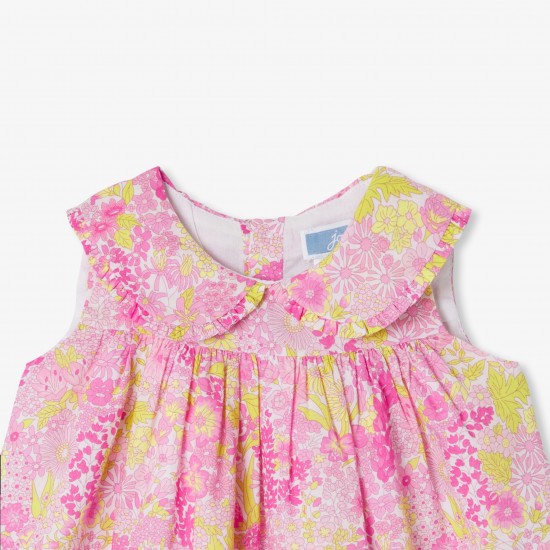 Baby girl  sleeveless dress in Liberty fabric