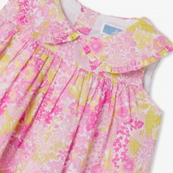 Baby girl  sleeveless dress in Liberty fabric