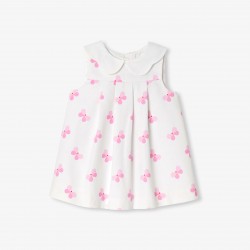 Baby girl pinafore dress in cotton piqué