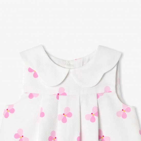 Baby girl pinafore dress in cotton piqué