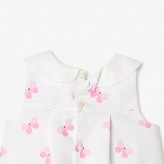 Baby girl pinafore dress in cotton piqué