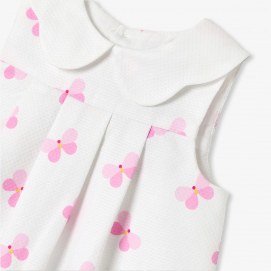 Baby girl pinafore dress in cotton piqué