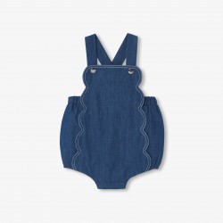 Baby girl lightweight denim romper