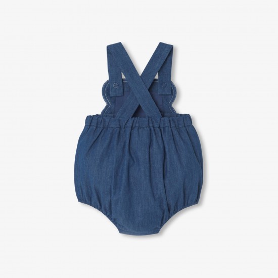 Baby girl lightweight denim romper