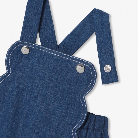 Baby girl lightweight denim romper