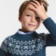 Boy sweater with jacquard collar