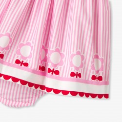 Baby girl sleeveless dress in poplin