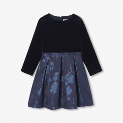 Girl bi-material dress