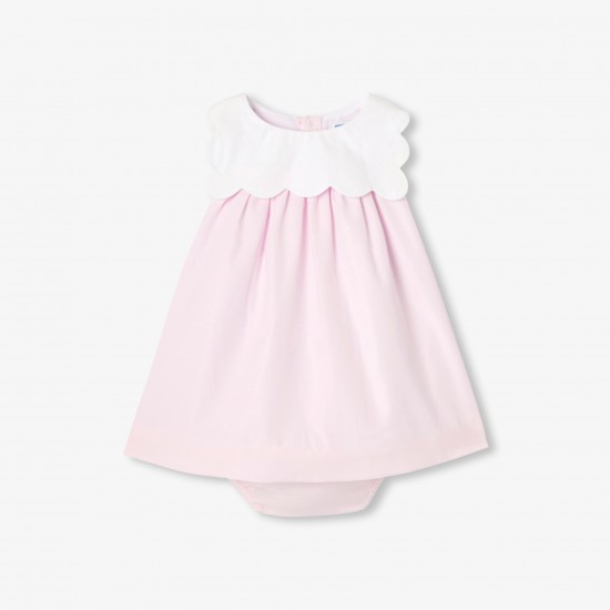 Baby girl dress in cotton poplin