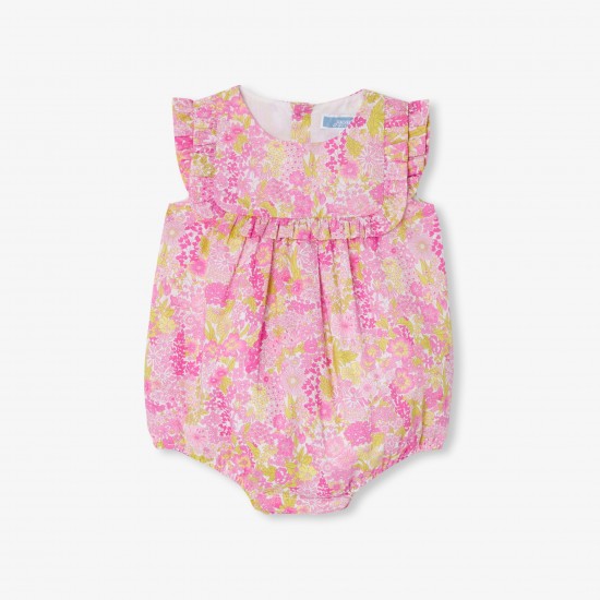 Baby girl romper in Liberty fabric
