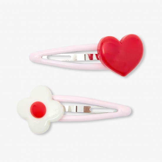 Baby girl set of two clip-on hair clips