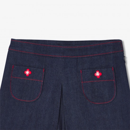 Girls' denim skirt shorts