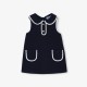 Baby girl sleeveless dress in cotton piqué