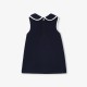 Baby girl sleeveless dress in cotton piqué