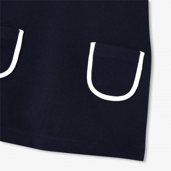 Baby girl sleeveless dress in cotton piqué