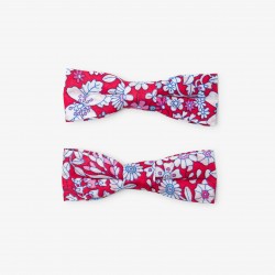 Pair of Liberty fabric hair clips for girls