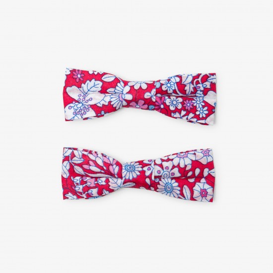 Pair of Liberty fabric hair clips for girls