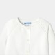 Baby girl cardigan in garter stitch cotton