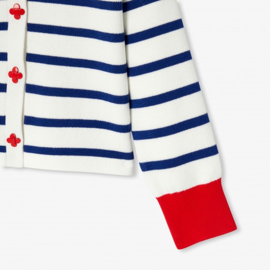 Girls' cardigan with sailor collar