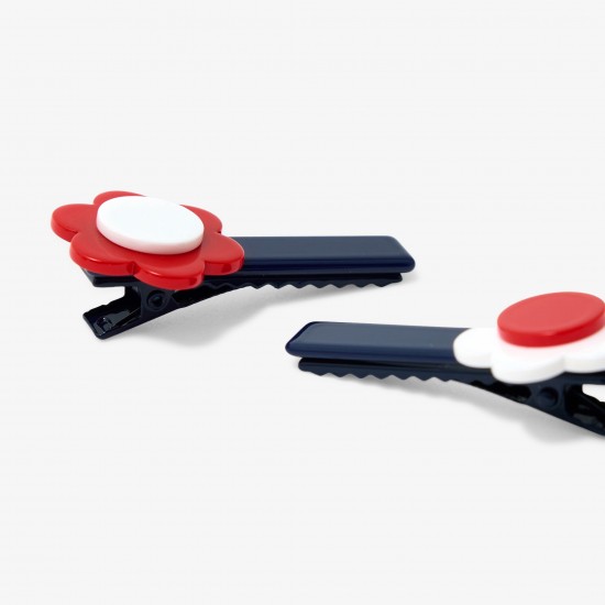 Pair of flower hair clips for girls