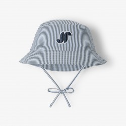 Baby striped cotton bucket hat