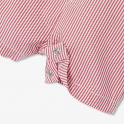 Baby boy striped twill dungaree shorts