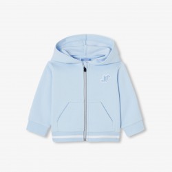 Baby boy piqué zip-up sweatshirt