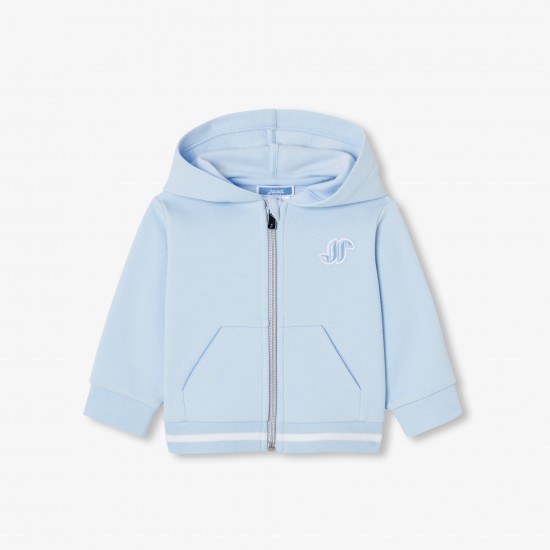 Baby boy piqué zip-up sweatshirt