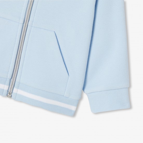 Baby boy piqué zip-up sweatshirt