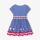 Girls' striped poplin dress