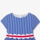 Girls' striped poplin dress