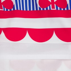 Girls' striped poplin dress