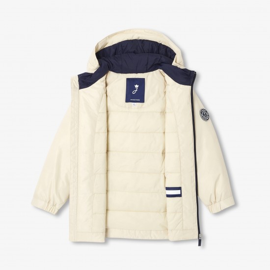 Water-repellent parka for boys