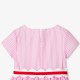 Girls' striped poplin dress