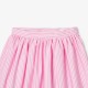 Girls' mid-length striped poplin skirt
