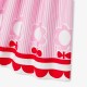 Girls' mid-length striped poplin skirt