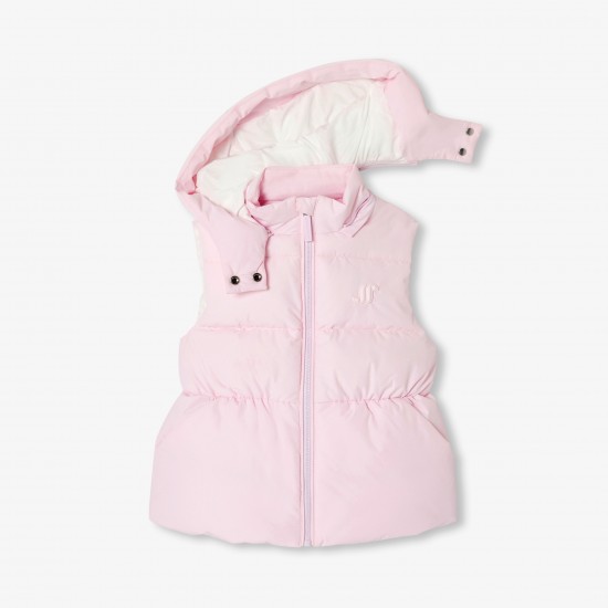 Girl sleeveless puffer jacket