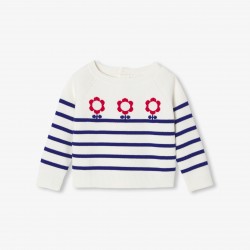 Baby girl cotton sailor top