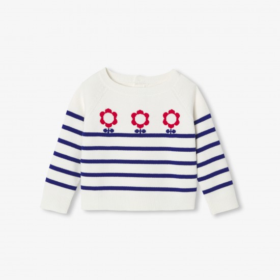 Baby girl cotton sailor top