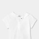 Baby girl cotton T-shirt with Peter Pan collar